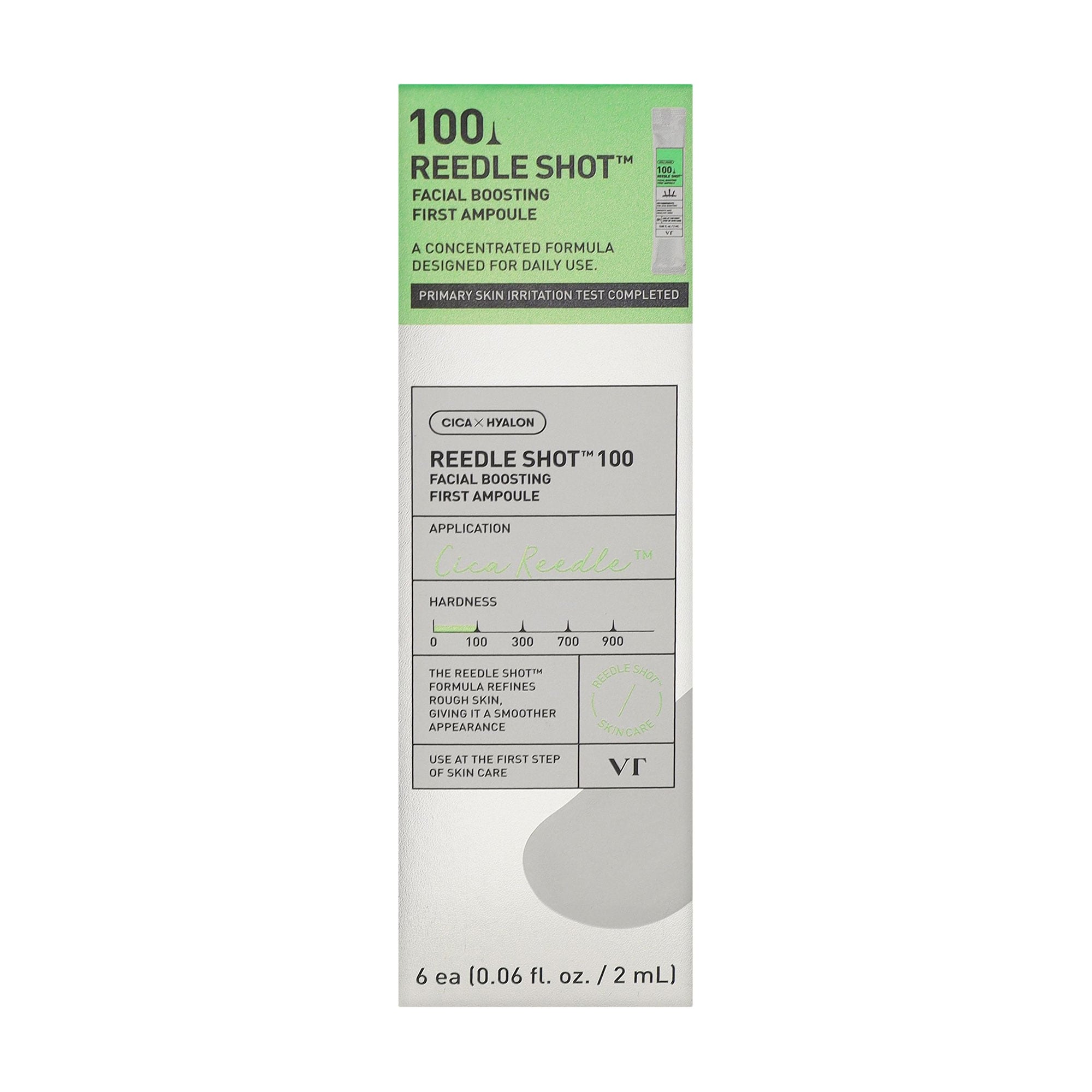 Сироватка VT Cosmetics Reedle Shot 100 Facial Boosting First Ampoule для звуження пор обличчя, зі спікулами, 2 мл