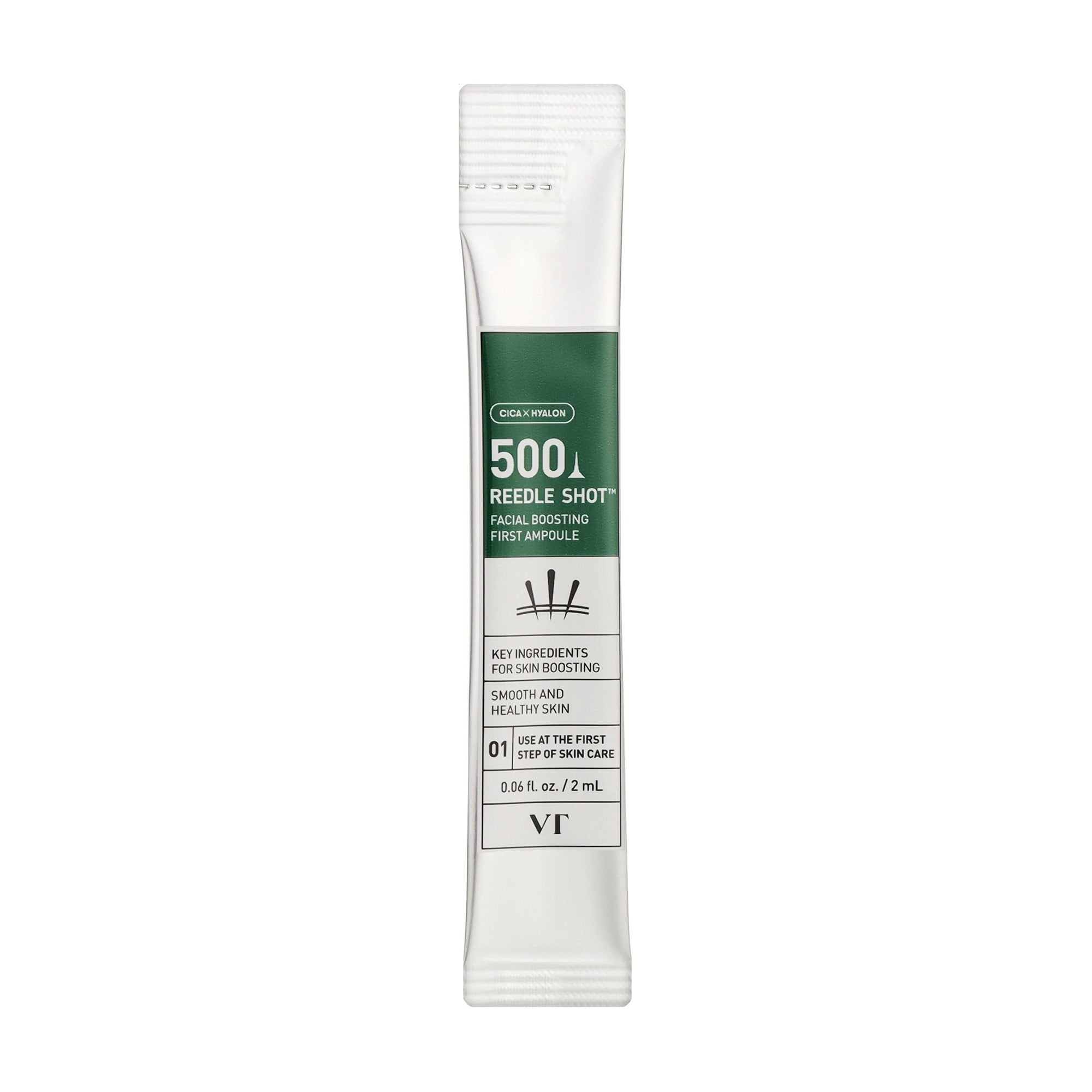 Сироватка VT Cosmetics Reedle Shot 500 Facial Boosting First Ampoule для звуження пор обличчя, зі спікулами, 2 мл