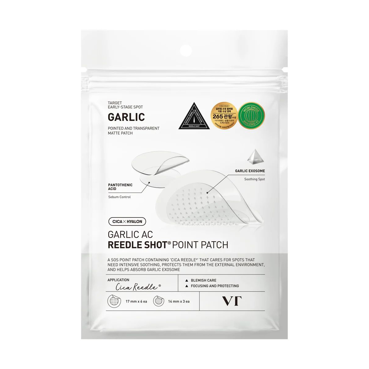 Точкові патчі для обличчя VT Cosmetics Garlic AC Reedle Shot Point Patch, 9 шт